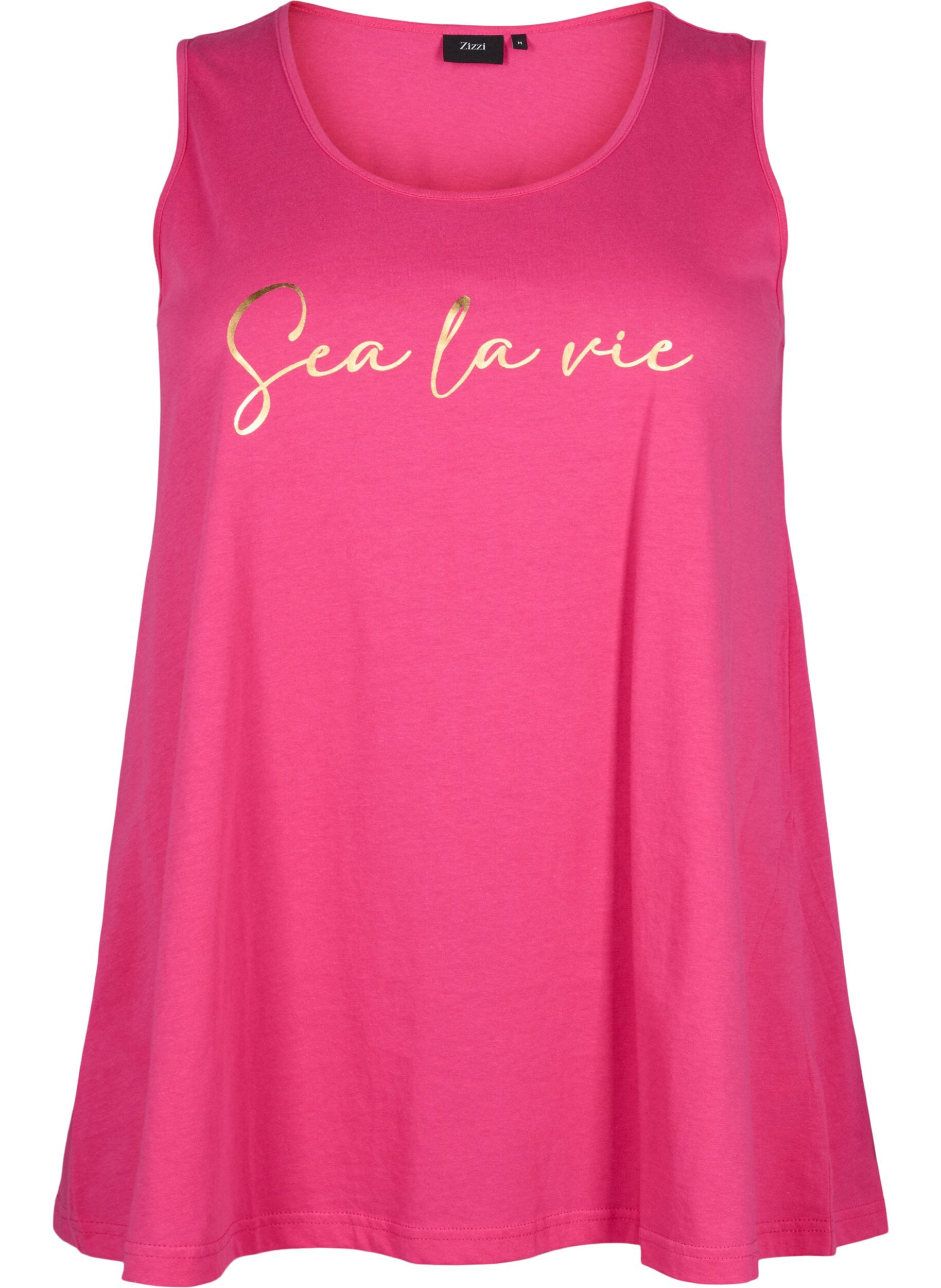 Zizzi Bawelniany top o&nbsp;rozszerzanym fasonie, R&oacute;żowy, Packshot image number 0