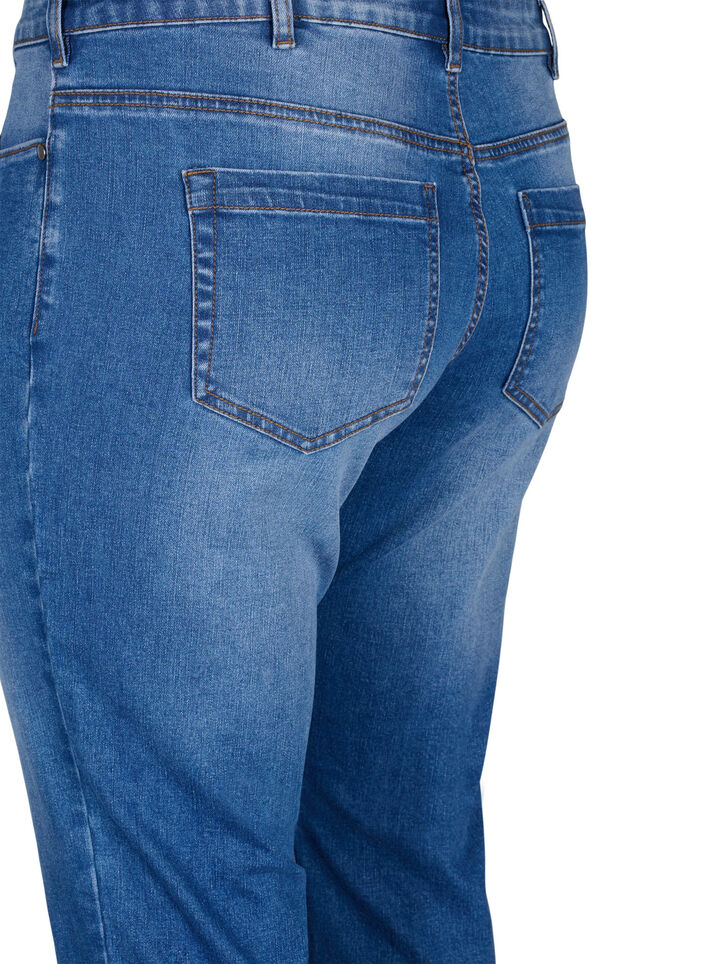  Dopasowane jeansy 3/4 Emily slim, Blue Denim, Packshot image number 3