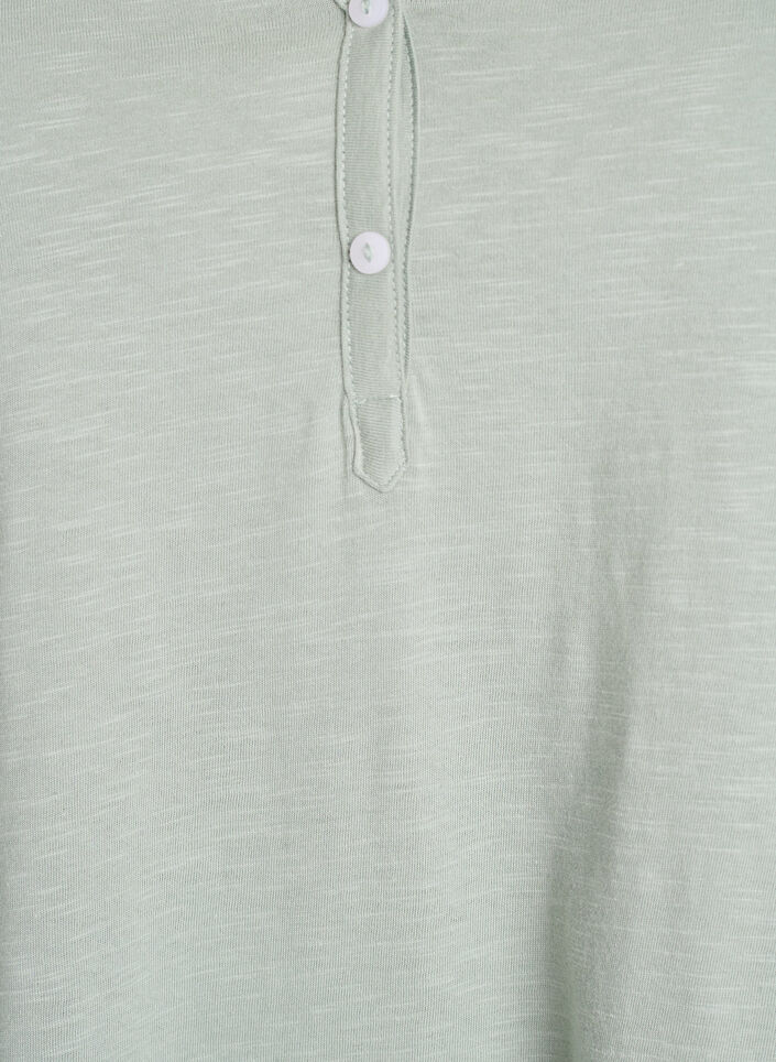 T-shirt z guzikami, Zielony, Packshot image number 2