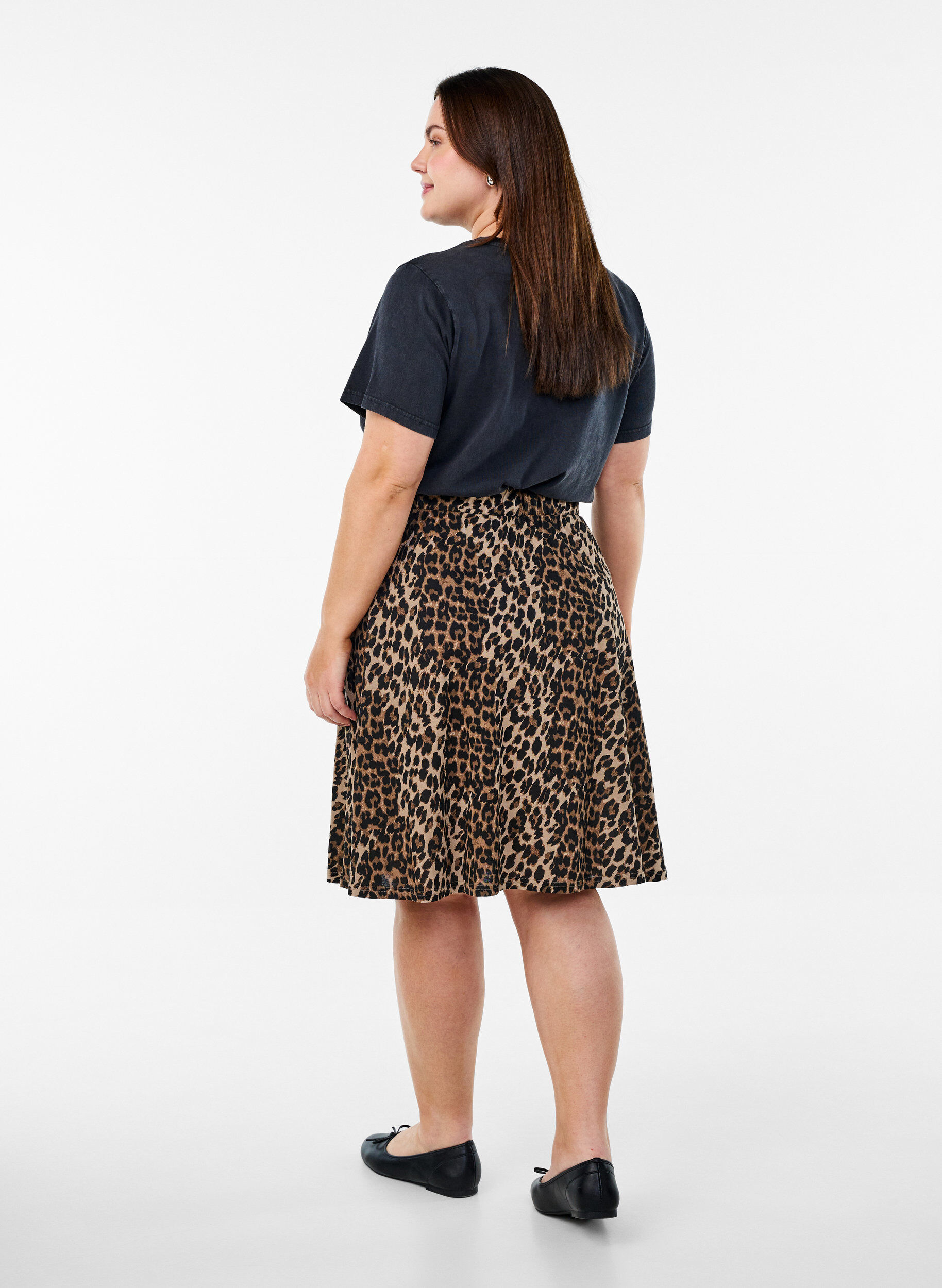 Zizzi 2-pack sp&oacute;dnice typu skater z wiskozy, Czarne, Model image number 1