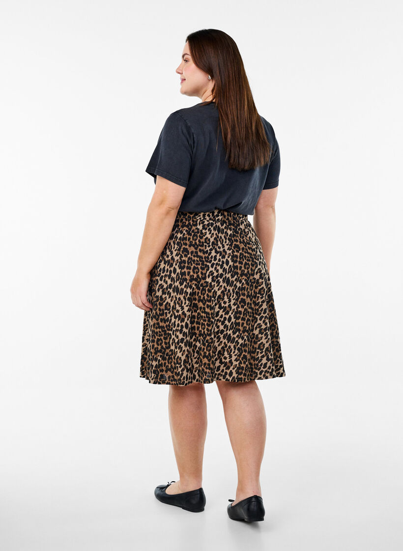 2-pack spódnice typu skater z wiskozy, Czarne, Model image number 1