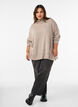 Sweter z kolnierzykiem i luznym krojem, Beżowy, Model image number 1