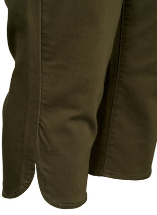 Dopasowane spodnie capri z mieszanki bawelny, Ivy Green, Packshot image number 3