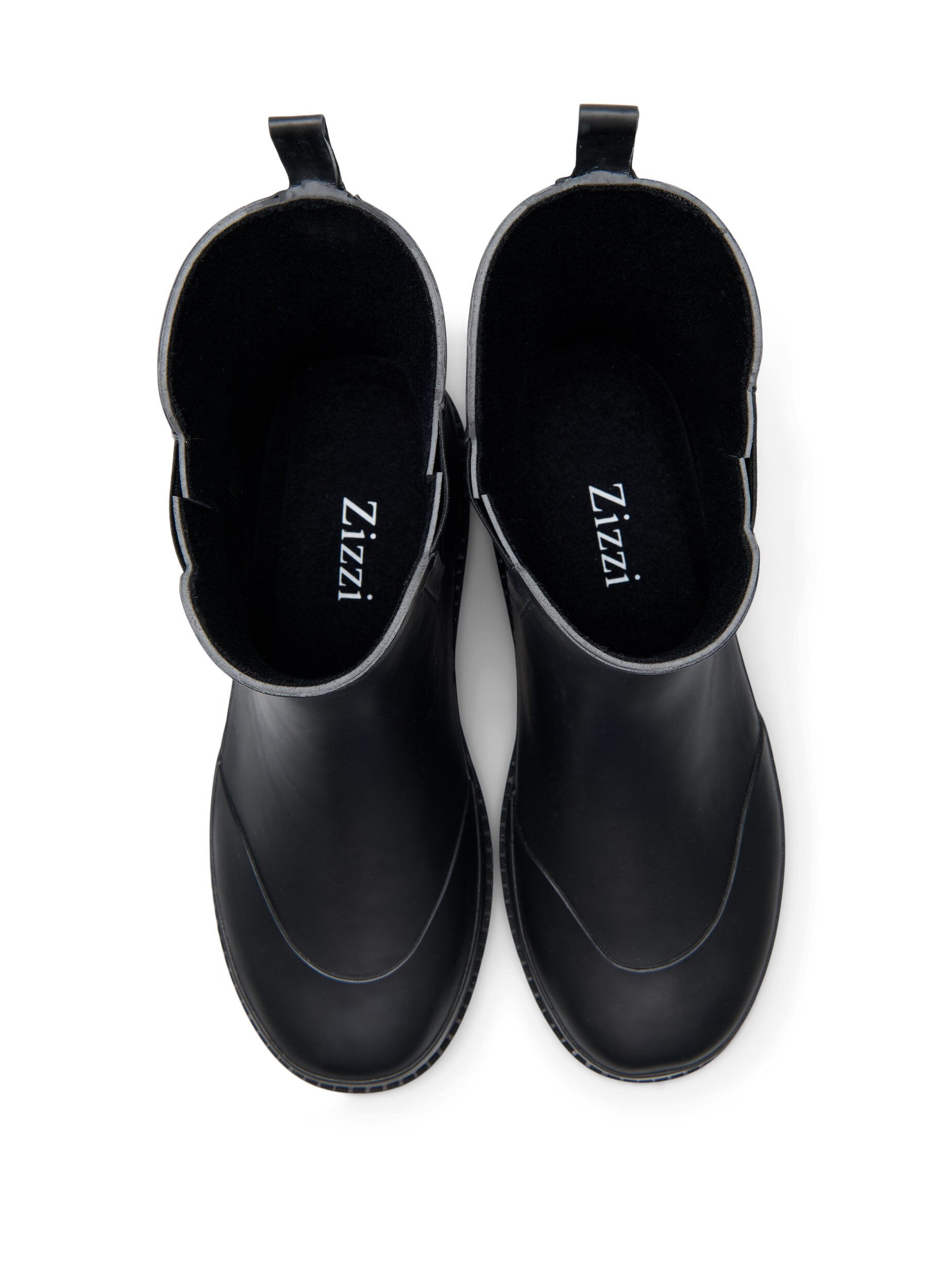 Zizzi Kr&oacute;tkie, szerokie gumowe buty, Black, Packshot image number 2
