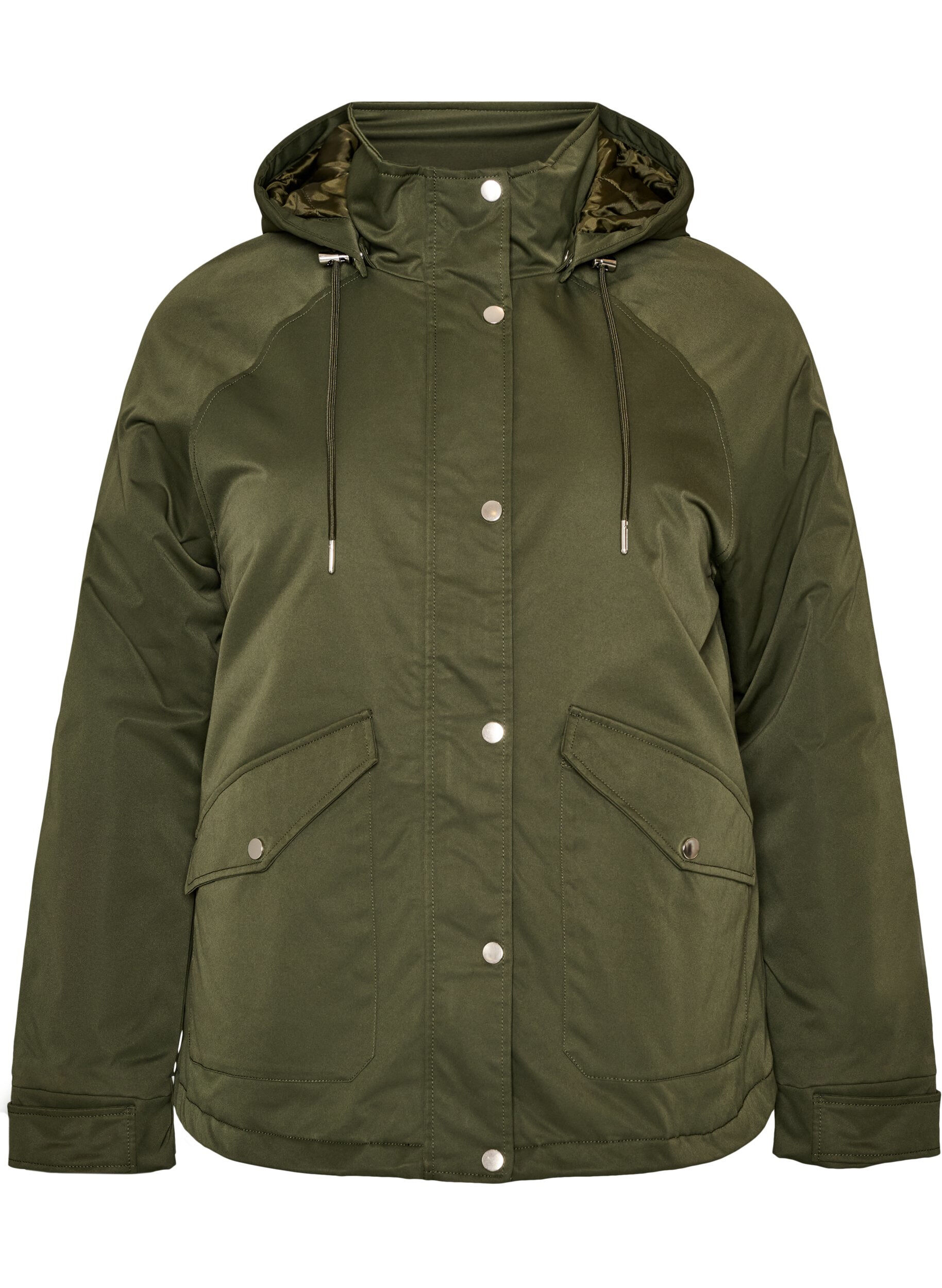 ZizziParka z podszewka i odpinana kapturka, Zielony, Packshot image number 0