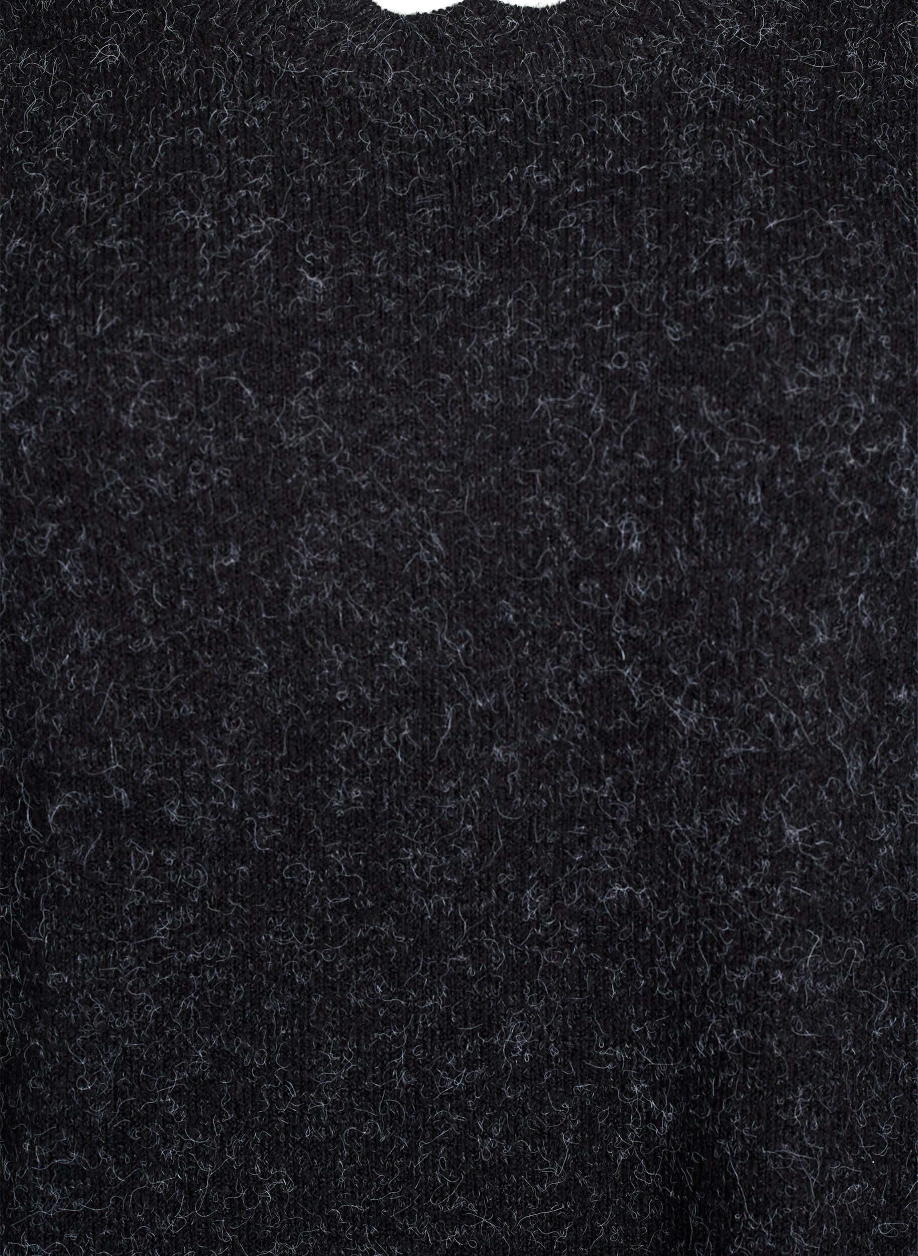 Zizzi Kr&oacute;tka dzianinowa sukienka z falowanym dolem i rozcieciami, Ciemnoszary, Packshot image number 2