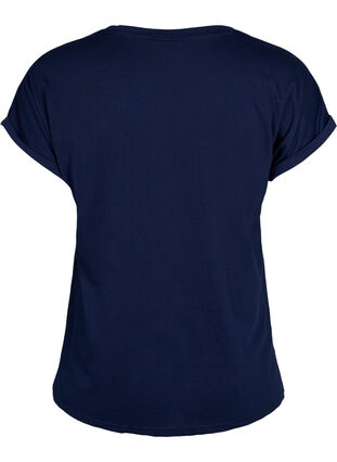 Koszulka z krótkimi rekawami wykonana z mieszanki bawelny, Navy Blazer, Packshot image number 1