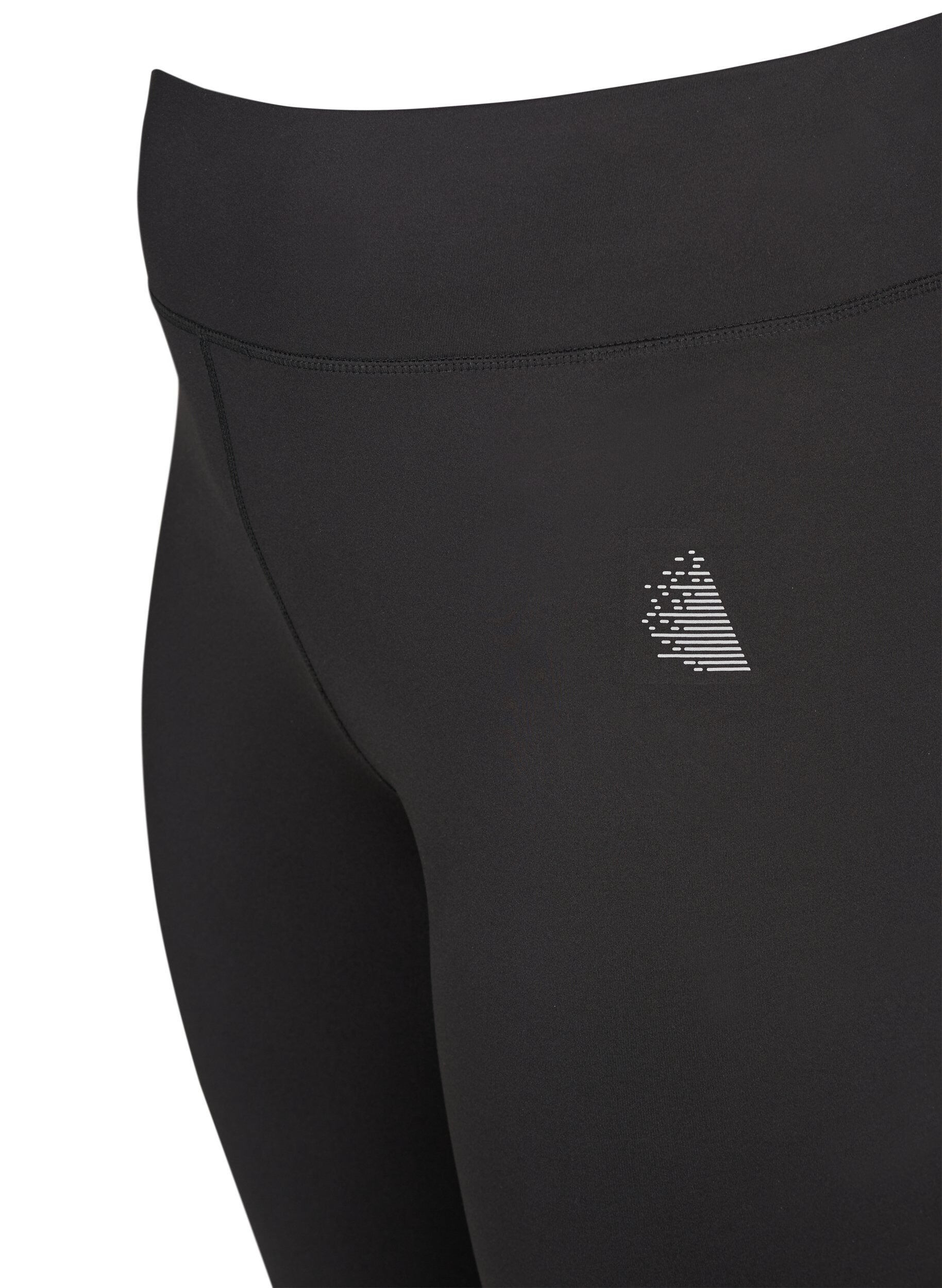 ZizziPrzyciete proste legginsy sportowe, Czarne, Packshot image number 2