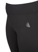 Przyciete proste legginsy sportowe, Czarne, Packshot image number 2