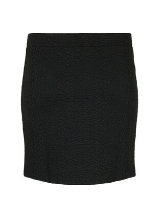 Krótka spódniczka z faktura, Black, Packshot image number 1