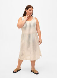 Lekka tkana sukienka plazowa z rozcieciami, Brazilian Sand, Model