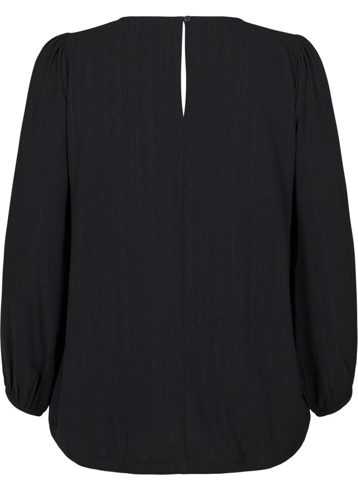 Bluzka ze srebrnym brokatem, Black Silver, Packshot image number 1