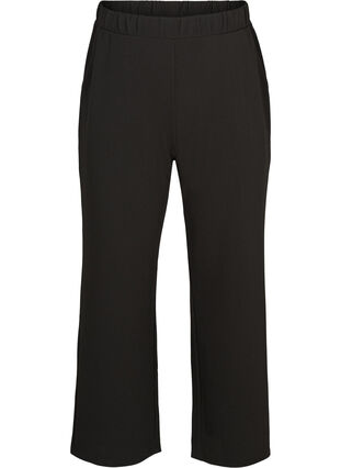 Luzne spodnie z kieszeniami, Black, Packshot image number 0