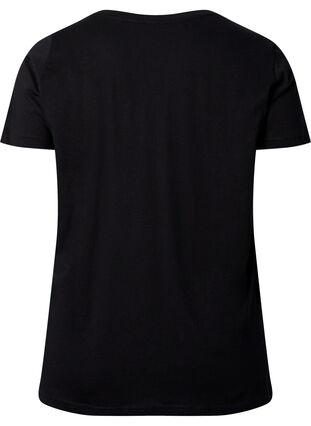 Sportowa koszulka z nadrukiem, Black w. Run Away, Packshot image number 1
