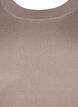 Dzianinowa sukienka z haftowanymi detalami, Desert Taupe Comb, Packshot image number 2