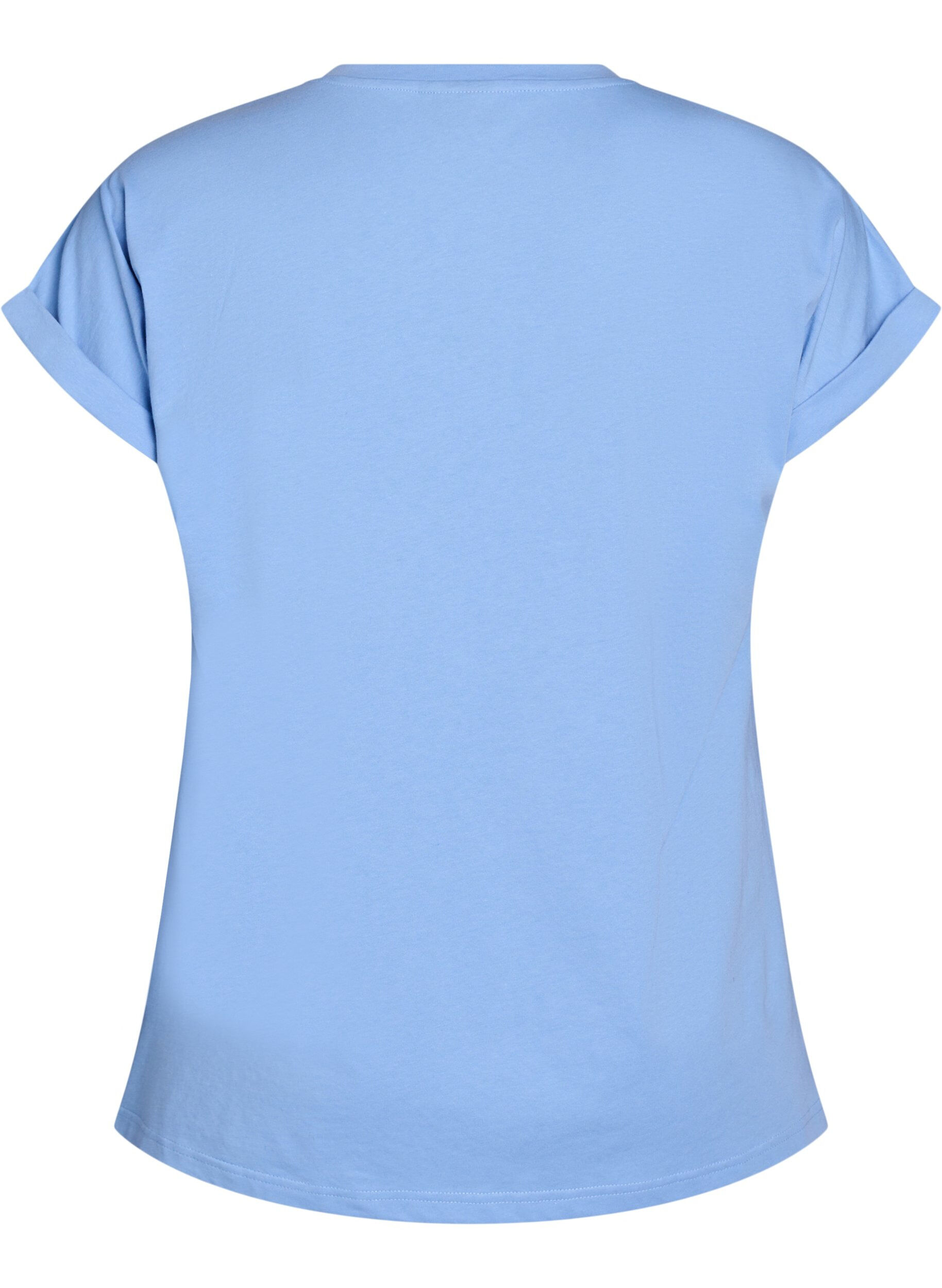 ZizziT-shirt z kr&oacute;tkim rekawem z mieszanki bawelny, Niebieskie, Packshot image number 1
