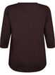 Sportowy top z rekawami 3/4, Brown, Packshot image number 1