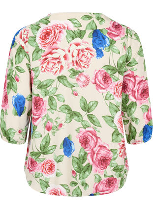Koszula w kwiaty z rekawem 3/4, Bright Flower, Packshot image number 1