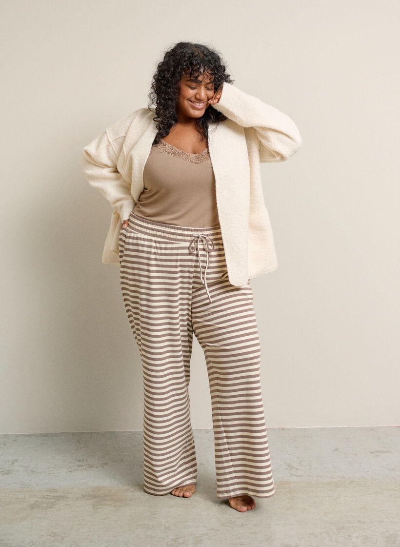 Luzny kardigan z kieszeniami, Biały, Image image number 0