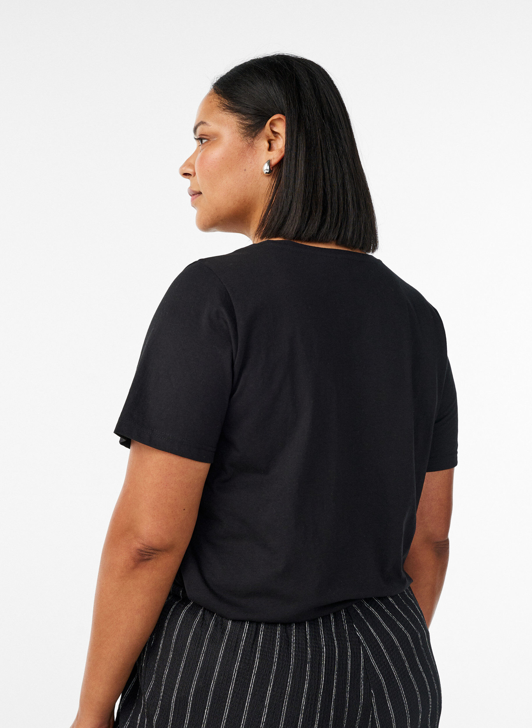 Zizzi Koszulka z motywem, Czarne, Model image number 2