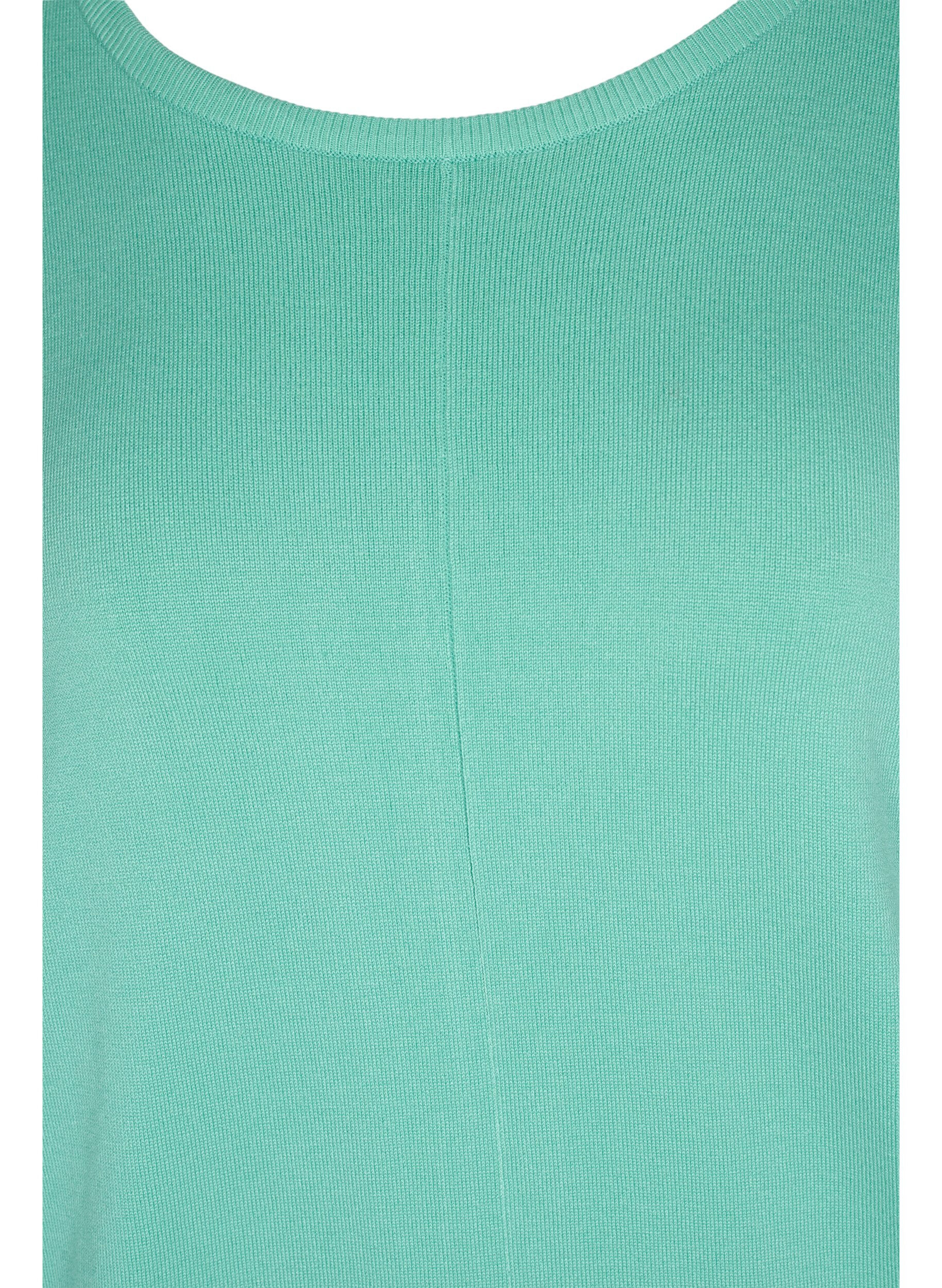 Zizzi Dzianinowy sweter z&nbsp;okraglym dekoltem, Dusty Jade Green, Packshot image number 2