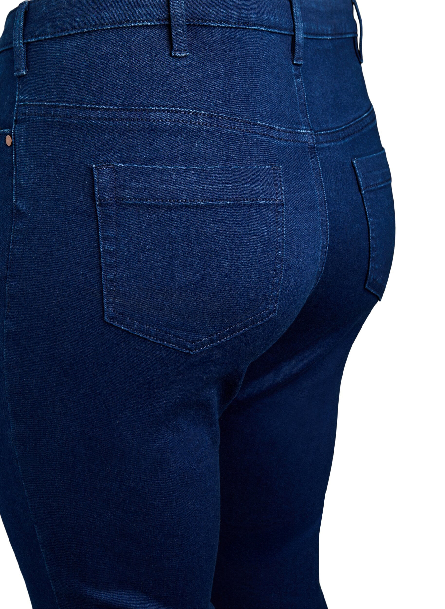 ZizziJeansy Capri Amy z wysokim stanem o bardzo waskim kroju, Niebieskie, Packshot image number 3