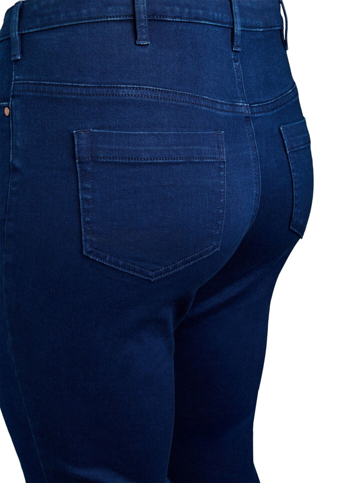 Jeansy Capri Amy z wysokim stanem o bardzo waskim kroju, Niebieskie, Packshot image number 3