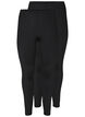 2-pack legginsy Basic, Czarne, Packshot image number 0