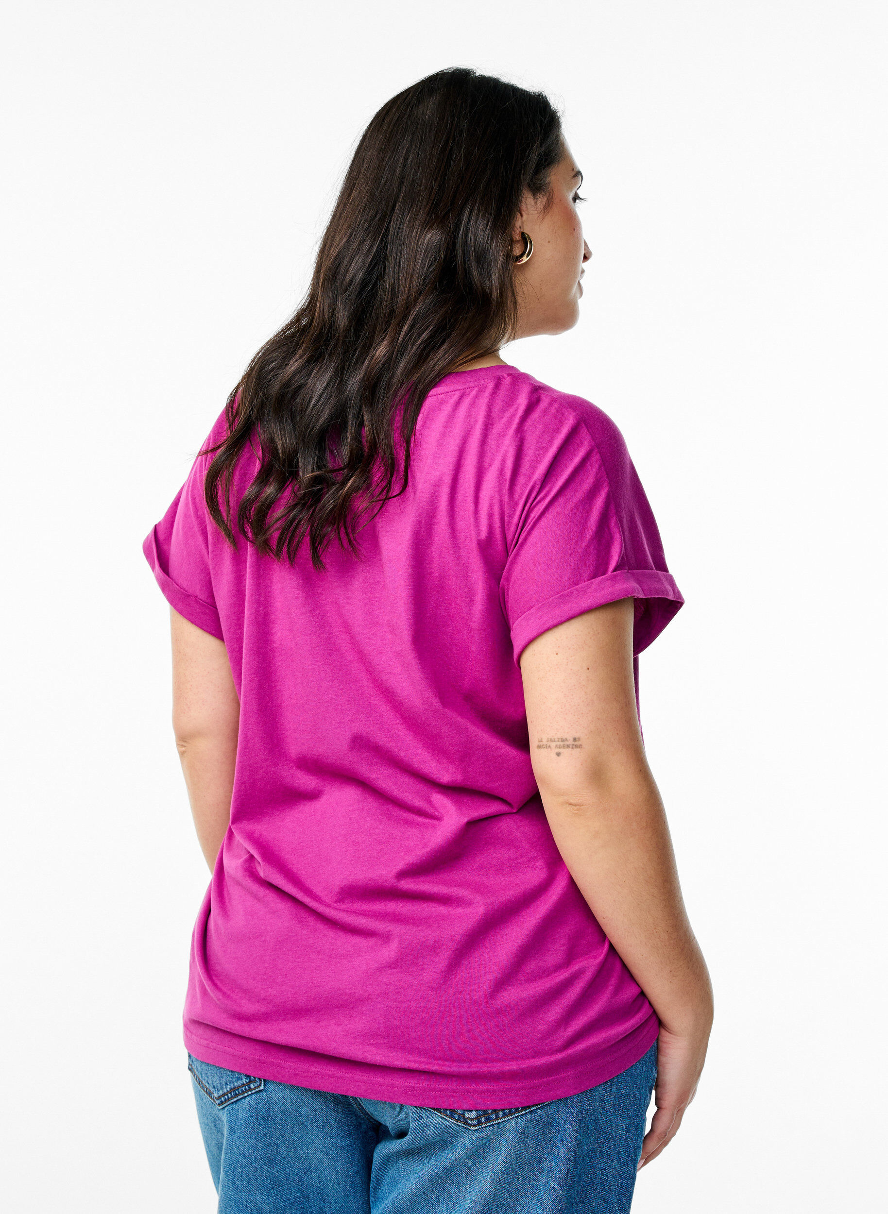 ZizziT-shirt z kr&oacute;tkim rekawem z mieszanki bawelny, Fioletowy, Model image number 2