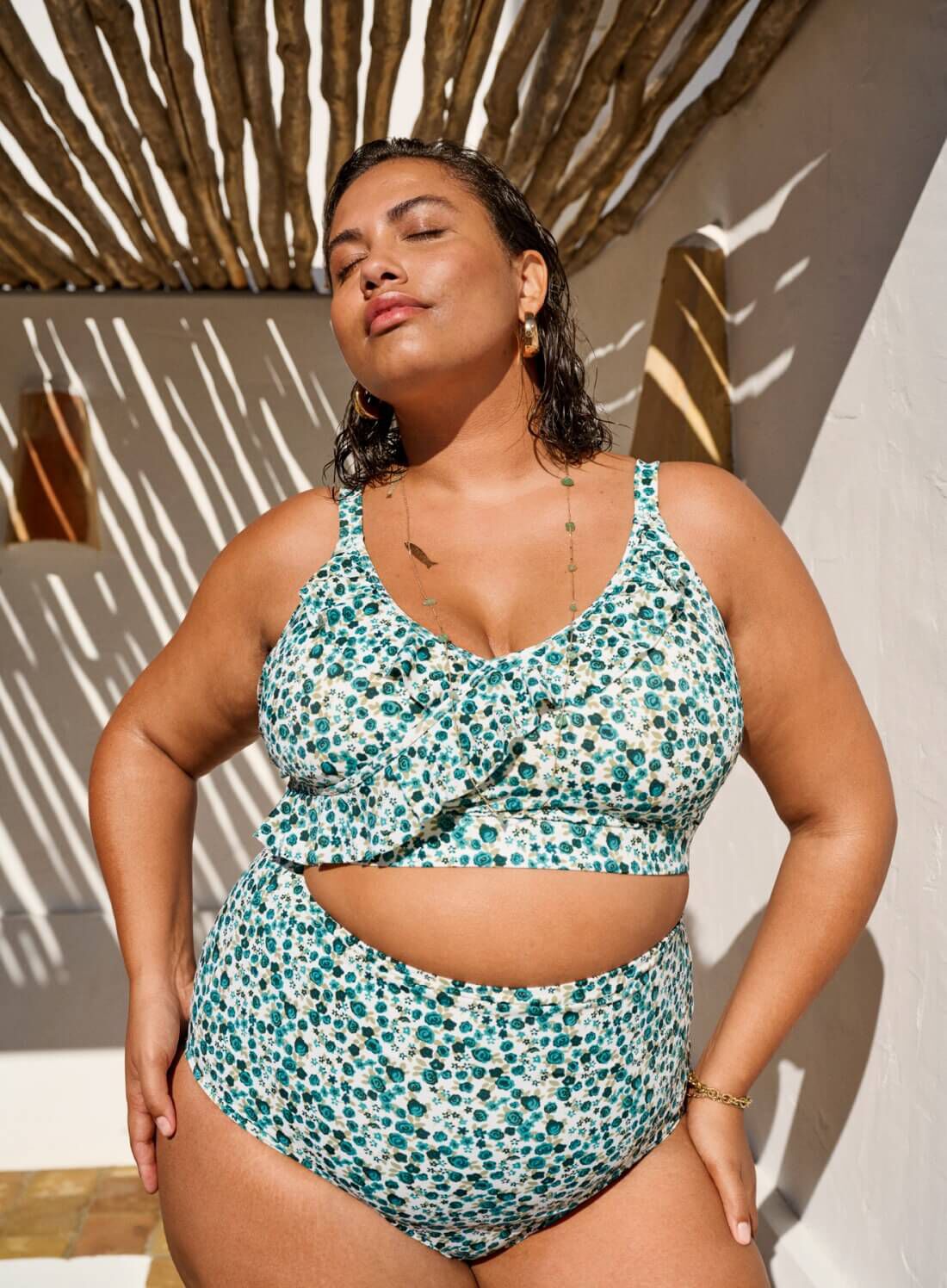 Zestaw bikini w kwiaty, , Model