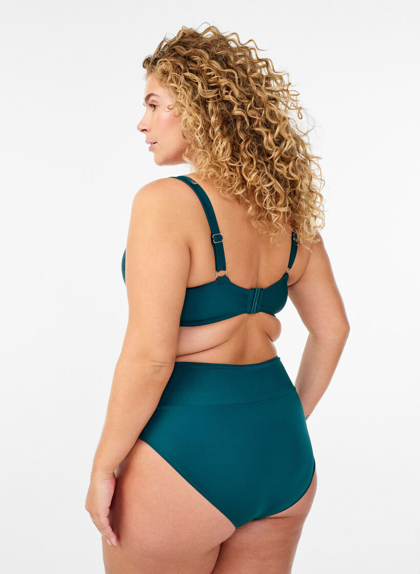 Figi damskie bikini z kokardka, Zielony, Model