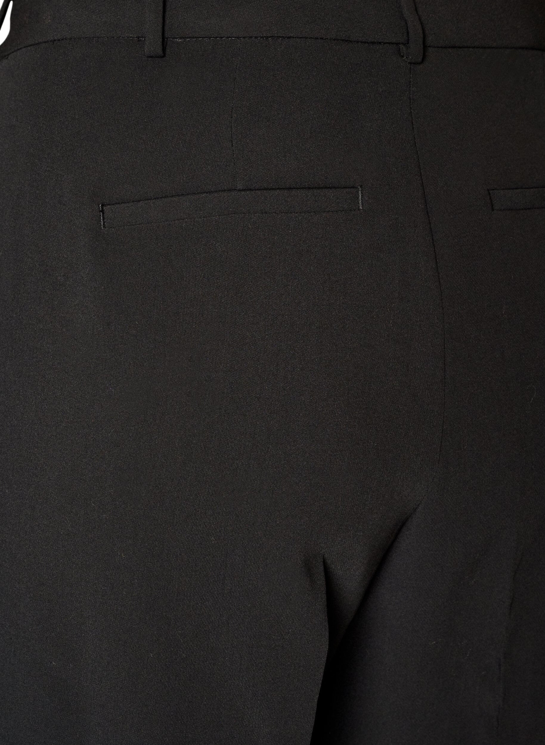 ZizziSpodnie na miare z szerokimi nogawkami i wysokim stanem, Czarne, Packshot image number 3
