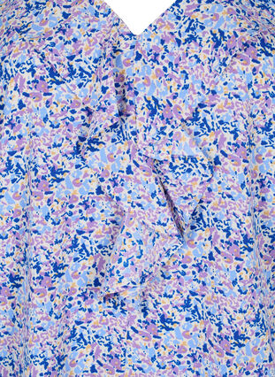Bluzka z nadrukiem i marszczeniami, Purple Ditzy Flower, Packshot image number 2