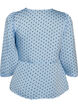Bluzka Polka dot z wiazaniami i 3/4-sleeves, Niebieskie, Packshot image number 1