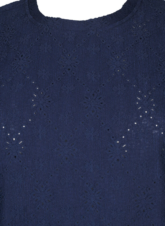 Bluzka z krótkimi rekawami i kwiatowym haftem, Naval Academy, Packshot image number 2