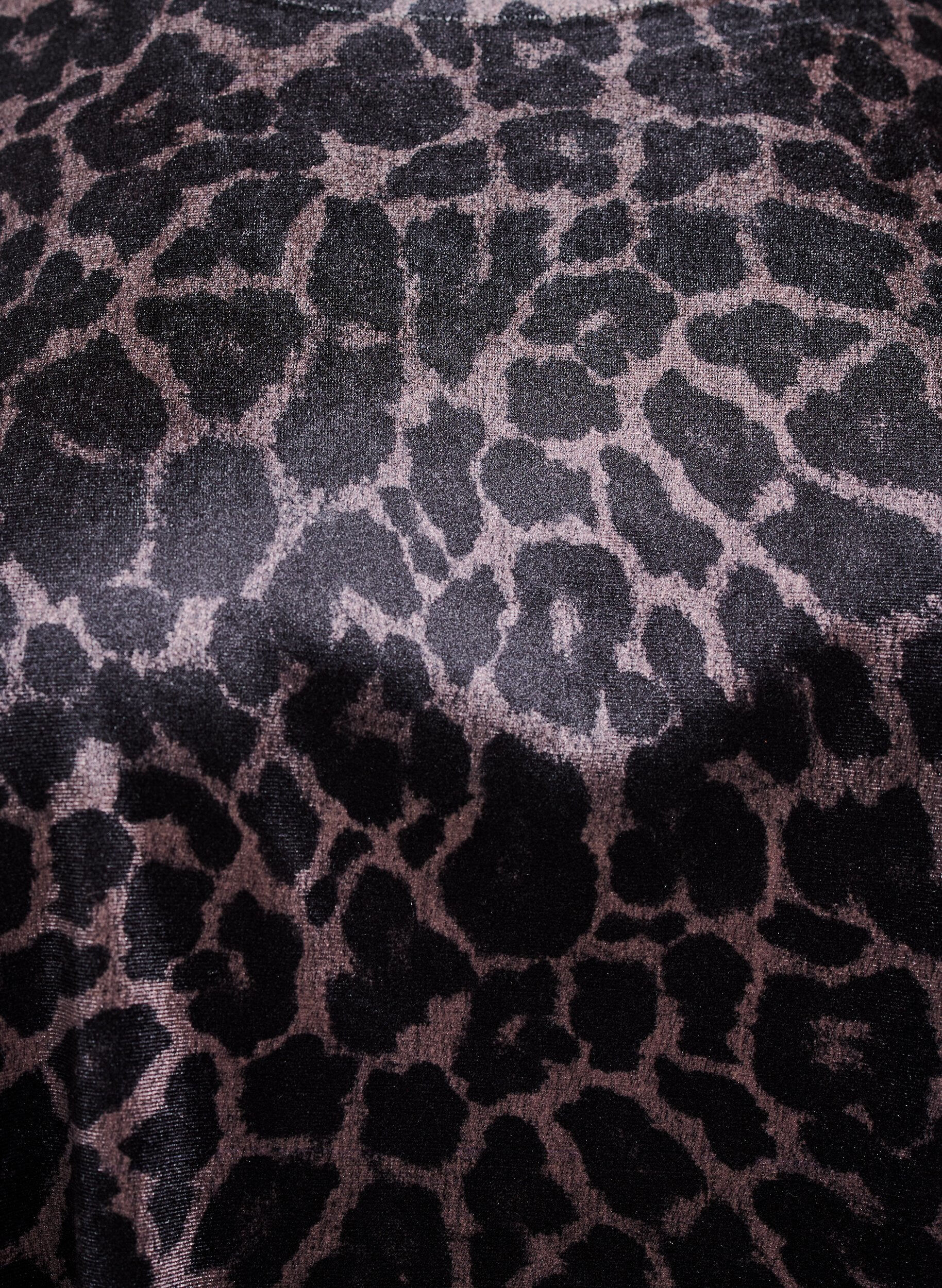 Zizzi Welurowy top z kr&oacute;tkim rekawem, Brązowy, Packshot image number 2