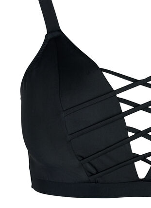 Góra od bikini z paskami, Black, Packshot image number 2