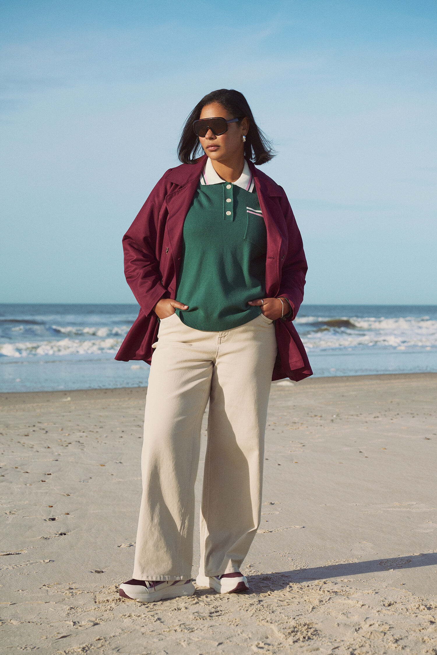 Zizzi Kr&oacute;tki trencz z paskiem, , Model