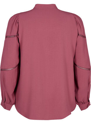 Bluzka koszulowa z szydelkowymi detalami, Dry Rose, Packshot image number 1