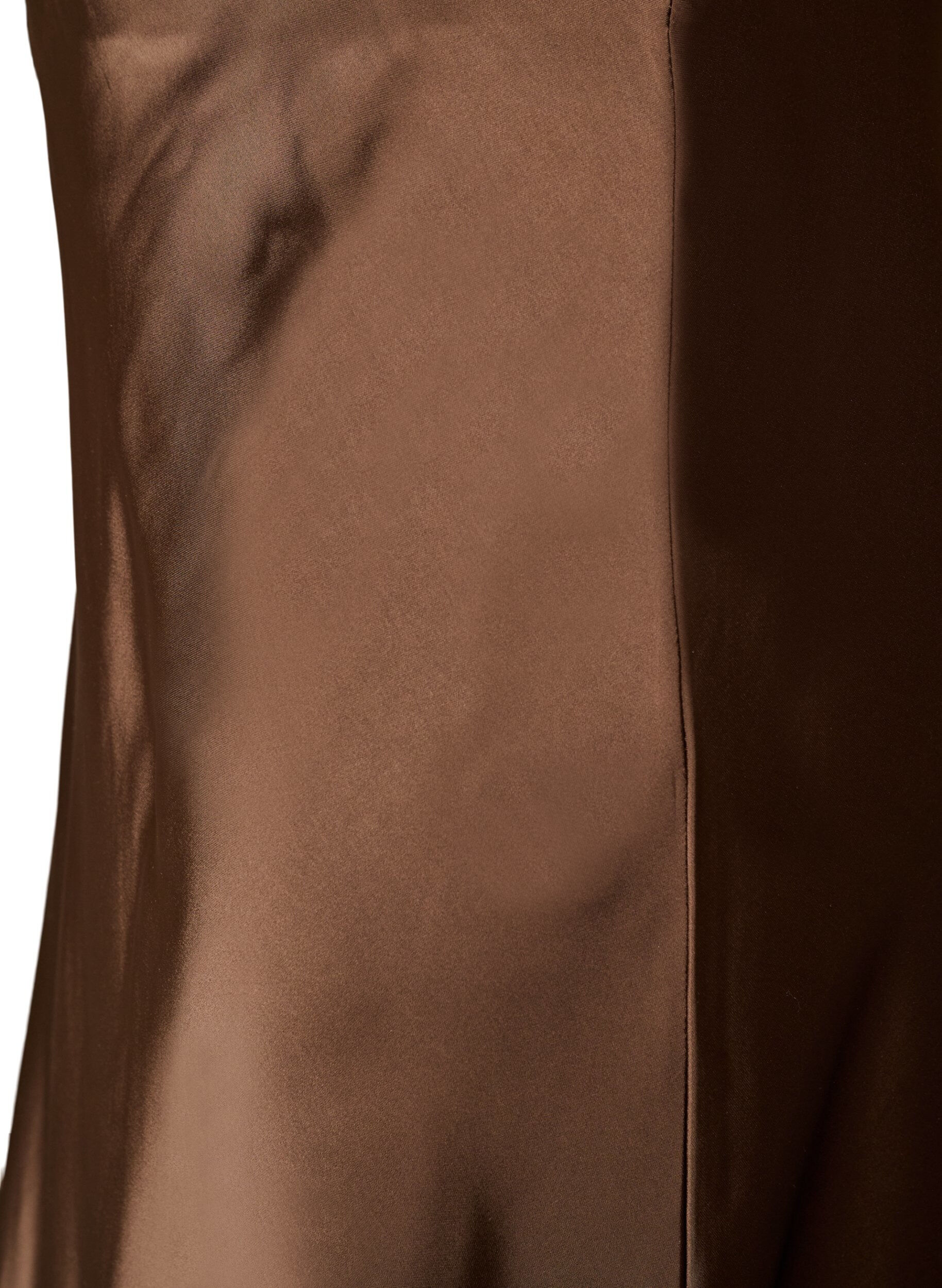 ZizziSatynowa sp&oacute;dnica midi, Brązowy, Packshot image number 2