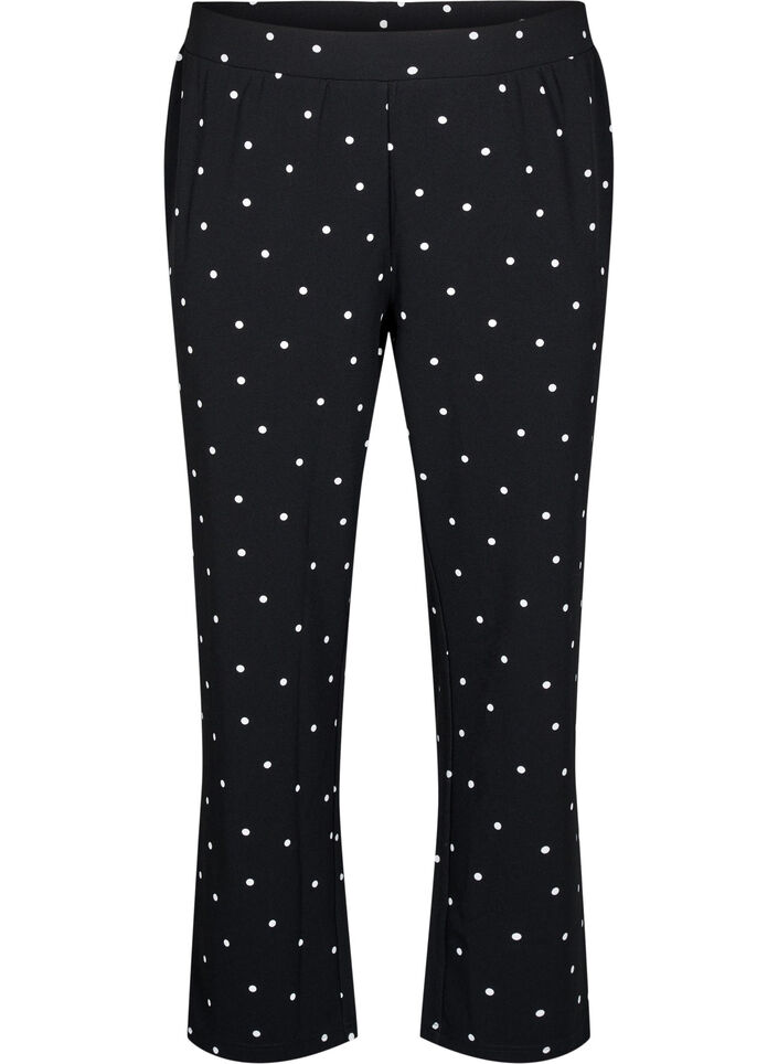 Spodnie o prostym kroju, Czarne, Packshot image number 0