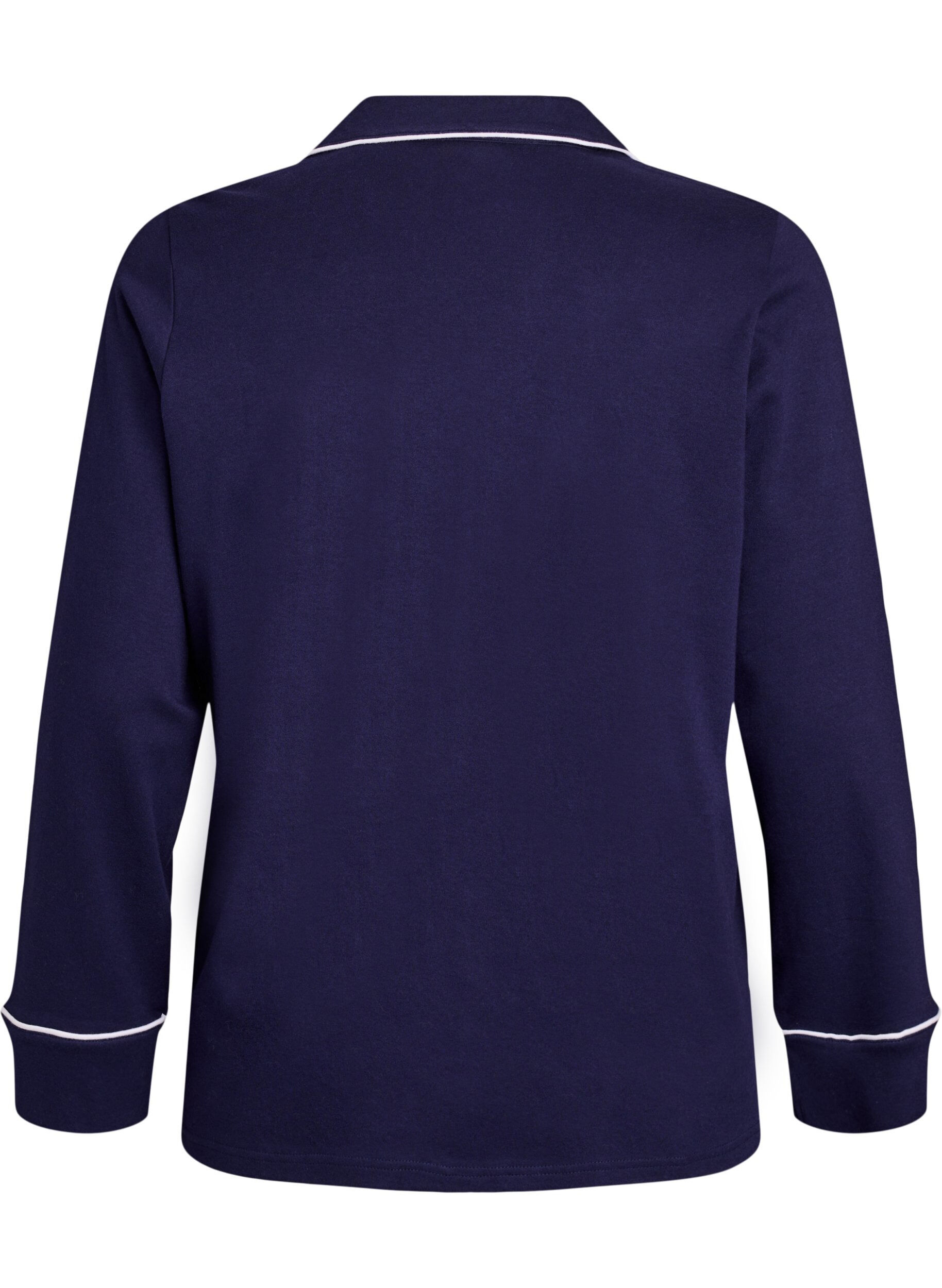 ZizziBawelniana koszula pizamowa z kieszenia na piersi, Niebieskie, Packshot image number 1