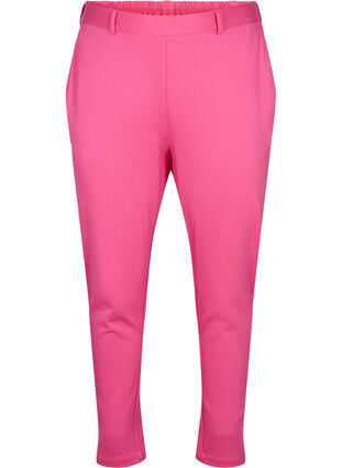 Spodnie nad kostke z kieszeniami, Shocking Pink, Packshot image number 0
