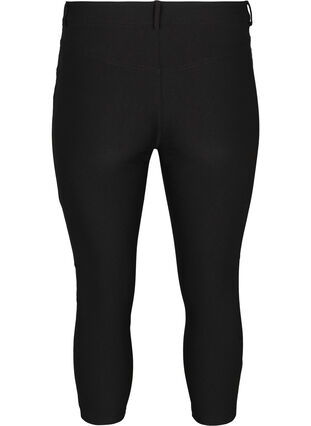 Dopasowane spodnie 3/4 z suwakami, Black, Packshot image number 1