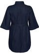 Sukienka z denimu z pasem i 3/4-sleeves, Niebieskie, Packshot image number 1
