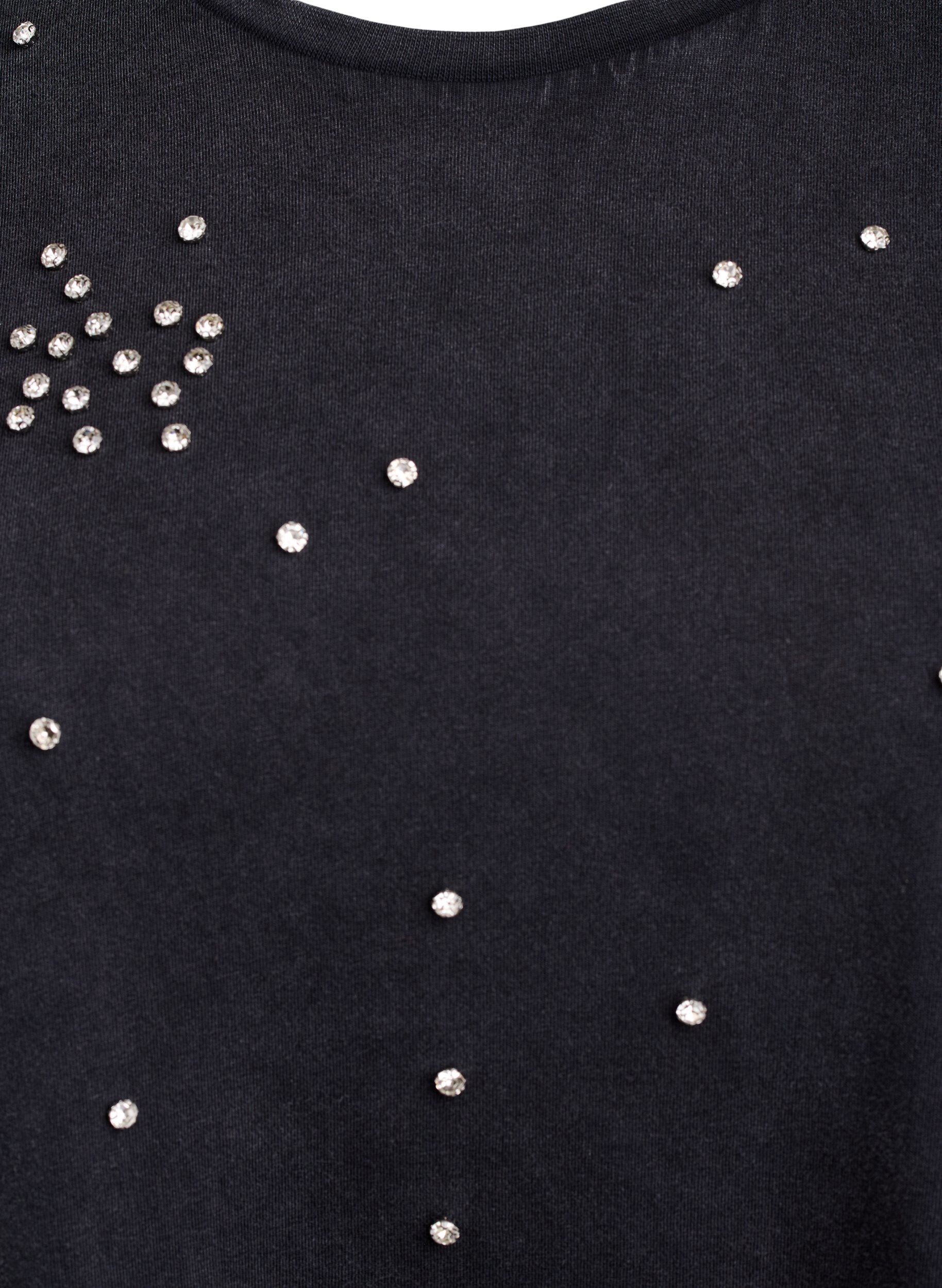 Zizzi Koszulka z cekinami i spranym wygladem, Szary, Packshot image number 2