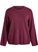 Luzny sweter z dzianiny z widocznymi szwami, Ciemnobordowy, Packshot image number 0