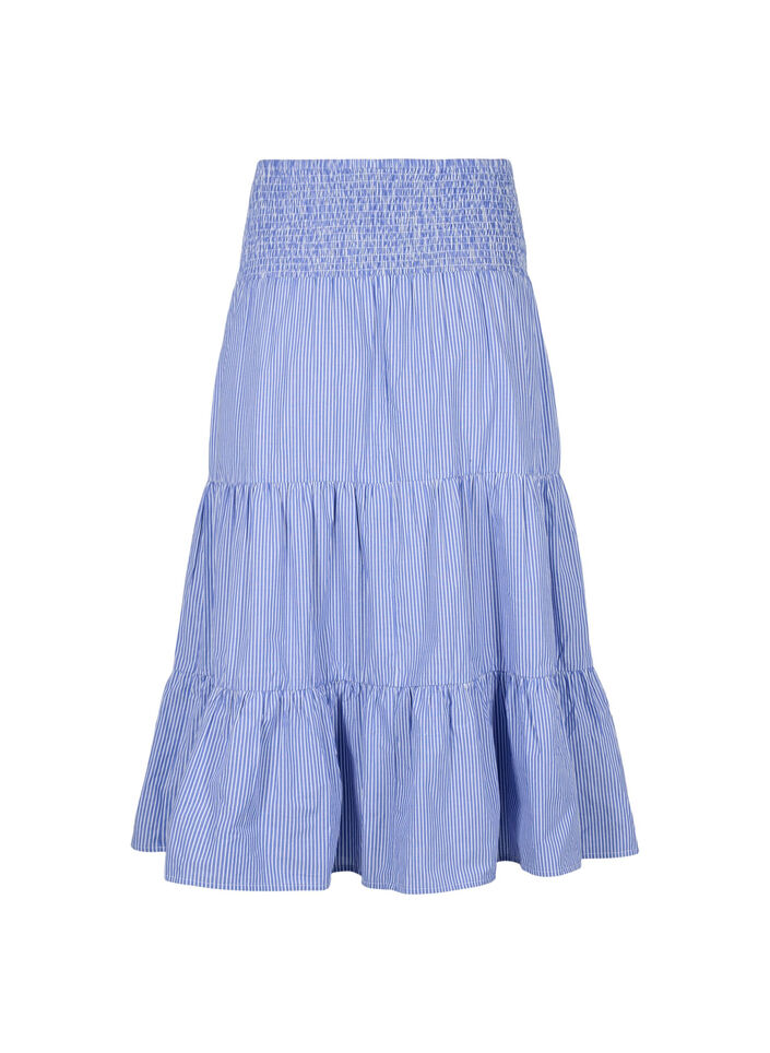 Spódnica maxi typu smock w paski, Baja Blue Stripe, Packshot image number 1