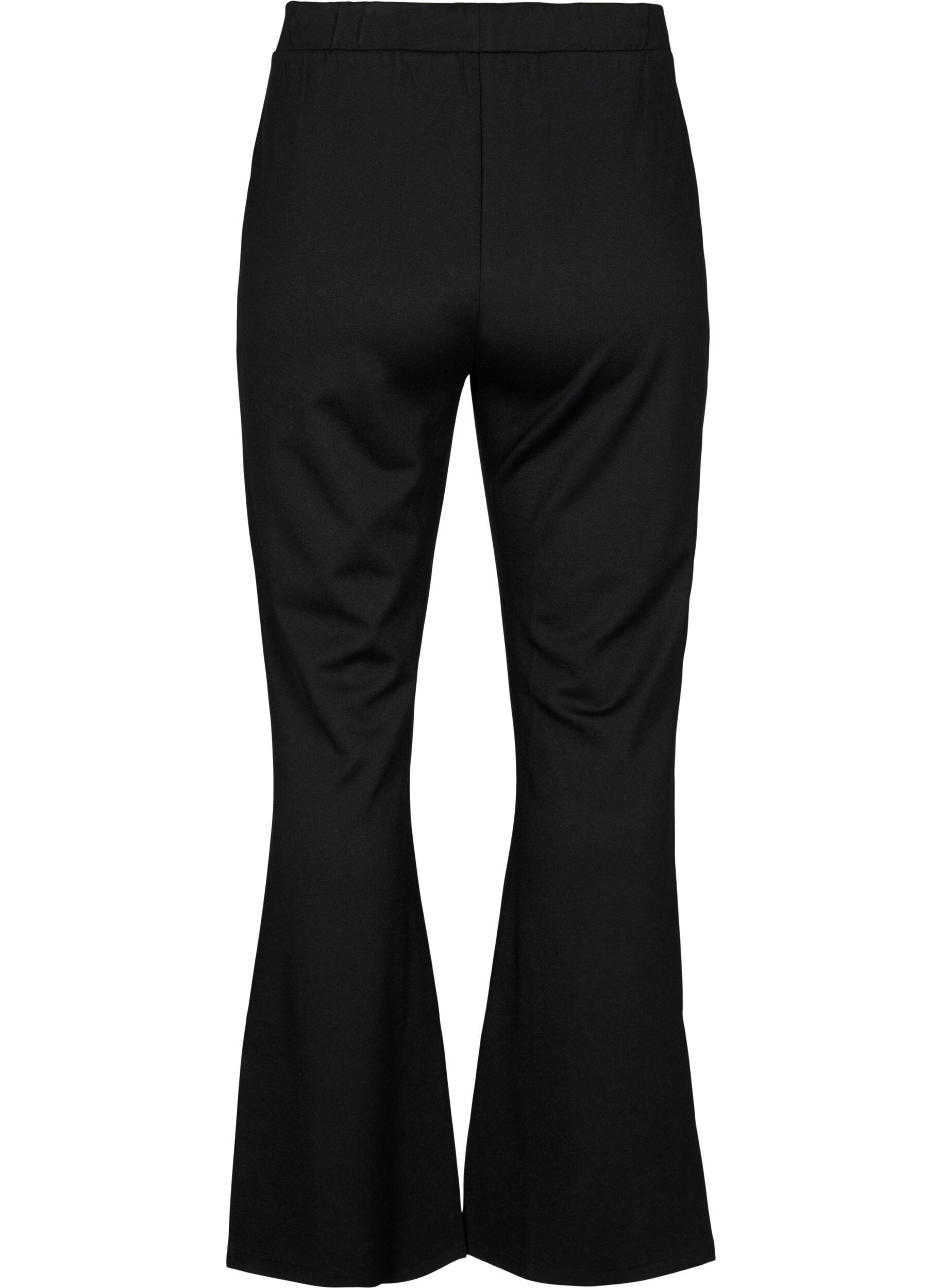 ZizziSpodnie typu bootcut z mieszanki wiskozy, Czarne, Packshot image number 1