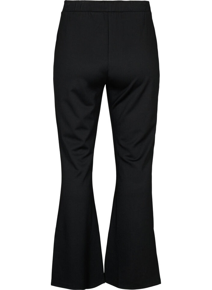 Spodnie typu bootcut z mieszanki wiskozy, Czarne, Packshot image number 1